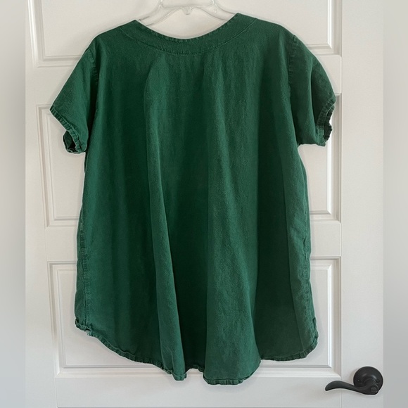 Mexican Embroidered Girl Doll Frida Kahlo Shirt Quirky Artsy Folk Art Plus Size - Picture 5 of 7